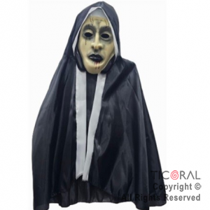 SET LA MONJA CAPA-CAPUCHA-MASCARA x 1